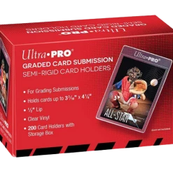 Ultra Pro Trading Card Games UTLRA PRO CARD SLEEVE - Semi Rigid 1/2" Lip Tall Sleeves (200ct)