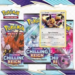 Prolectables POKÉMON TCG Sword And Shield - Chilling Reign Three Booster Blister Trading Card Games