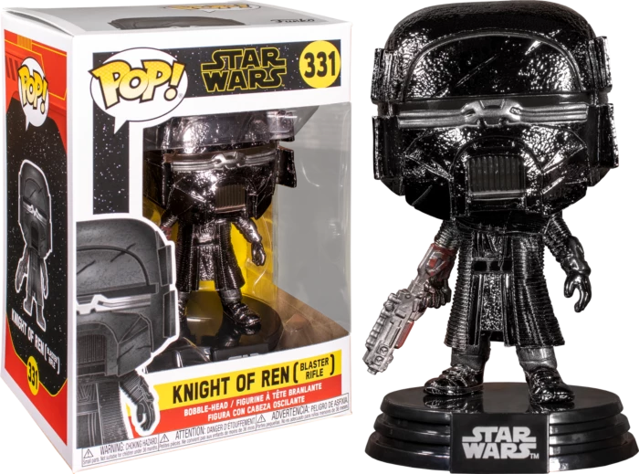 Funko Star Wars - Knight Of Ren Blaster Episode IX Rise Of Skywalker Hematite Chrome Pop! Vinyl