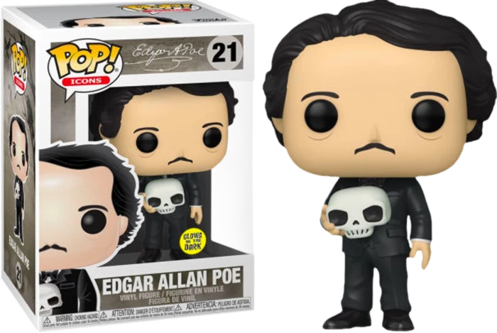 Funko Preorders Icons - Edgar Allen Poe With Skull Glow Pop! Vinyl