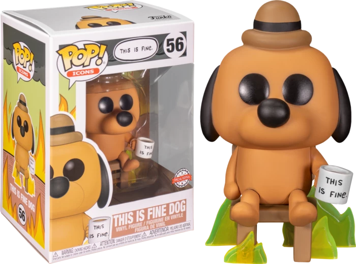 Funko Icons - This Is Fine Dog Pop! Vinyl Preorders