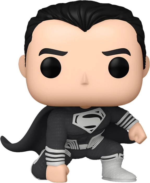 Funko Justice League: Snyder Cut - Superman (Black Suit) Landing Pop! Vinyl