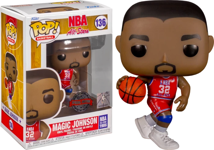 Funko NBA: Legends - Magic Johnson Red All Star Pop! Vinyl 3 Funko NBA: Legends - Magic Johnson Red All Star Pop! Vinyl