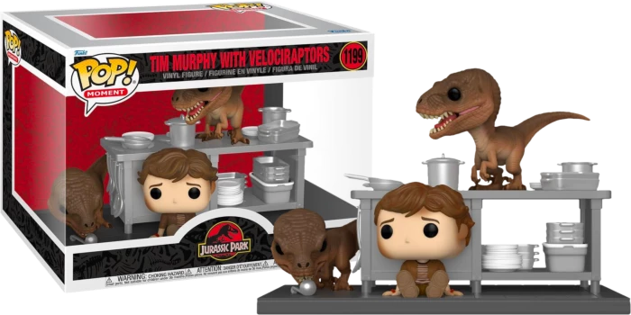 Funko Lucky Last Jurassic Park - Tim Murphy With Velociraptors Pop! Moment