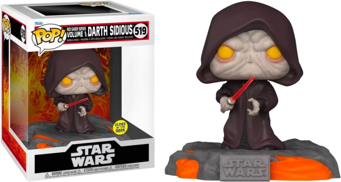 Funko Star Wars - Red Saber Series: Darth Sidious Glow Pop! Deluxe Lucky Last 3 Funko Star Wars - Red Saber Series: Darth Sidious Glow Pop! Deluxe Lucky Last