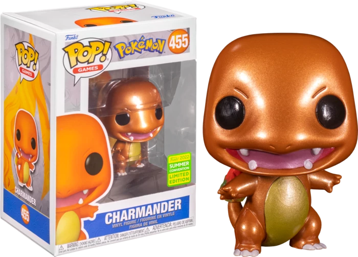 Funko Preorders Pokemon - Charmander Metallic SDCC 2022 Exclusive Pop! Vinyl