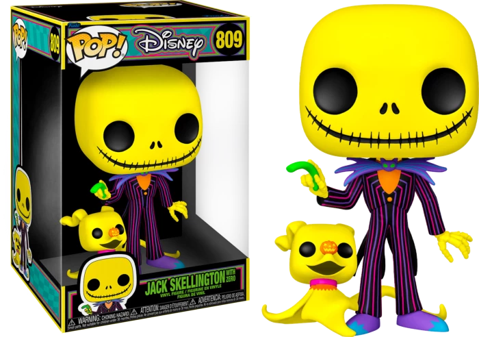 Funko The Nightmare Before Christmas - Jack Skellington & Zero Black Light 10" Pop! Vinyl Preorders