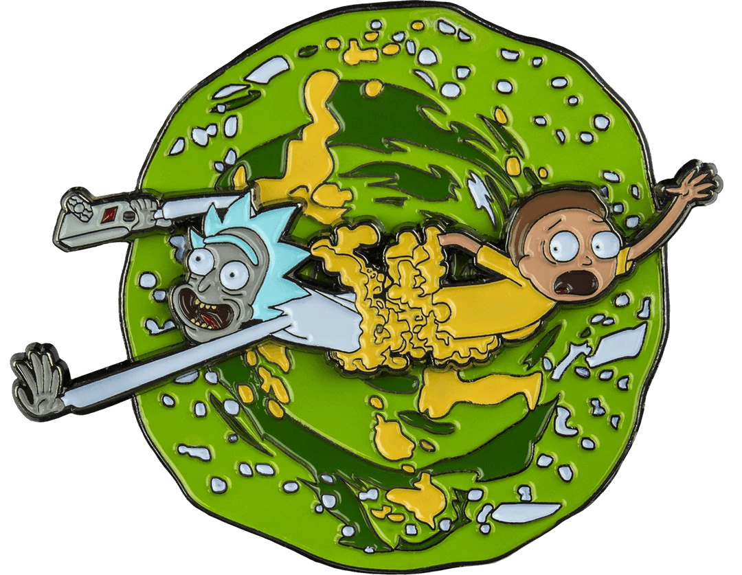 Ikon Collectables Rick And Morty - Rick And Morty Spinning Enamel Pin Preorders
